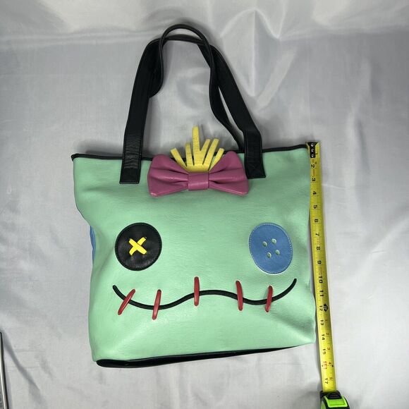 Loungefly Disney Lilo & Stitch/ Scrump Face 2 Sided Face Tote Bag large purse - Picture 6 of 9